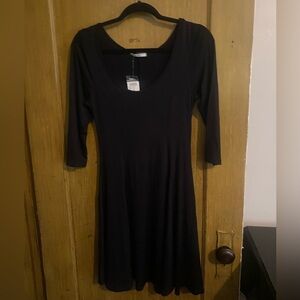 Black L/S A-Line Dress M